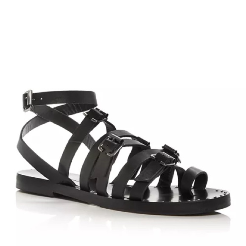 Freda Salvador Black Strappy Sandals